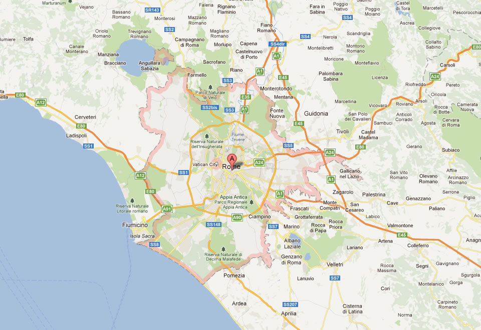 map of roma